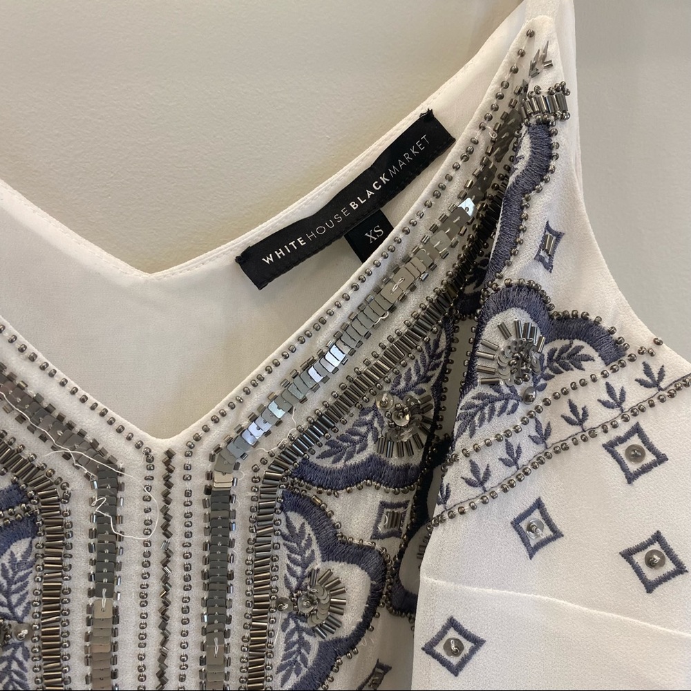 White House Black Market Embellished Camisole XS - Picture 4 of 6